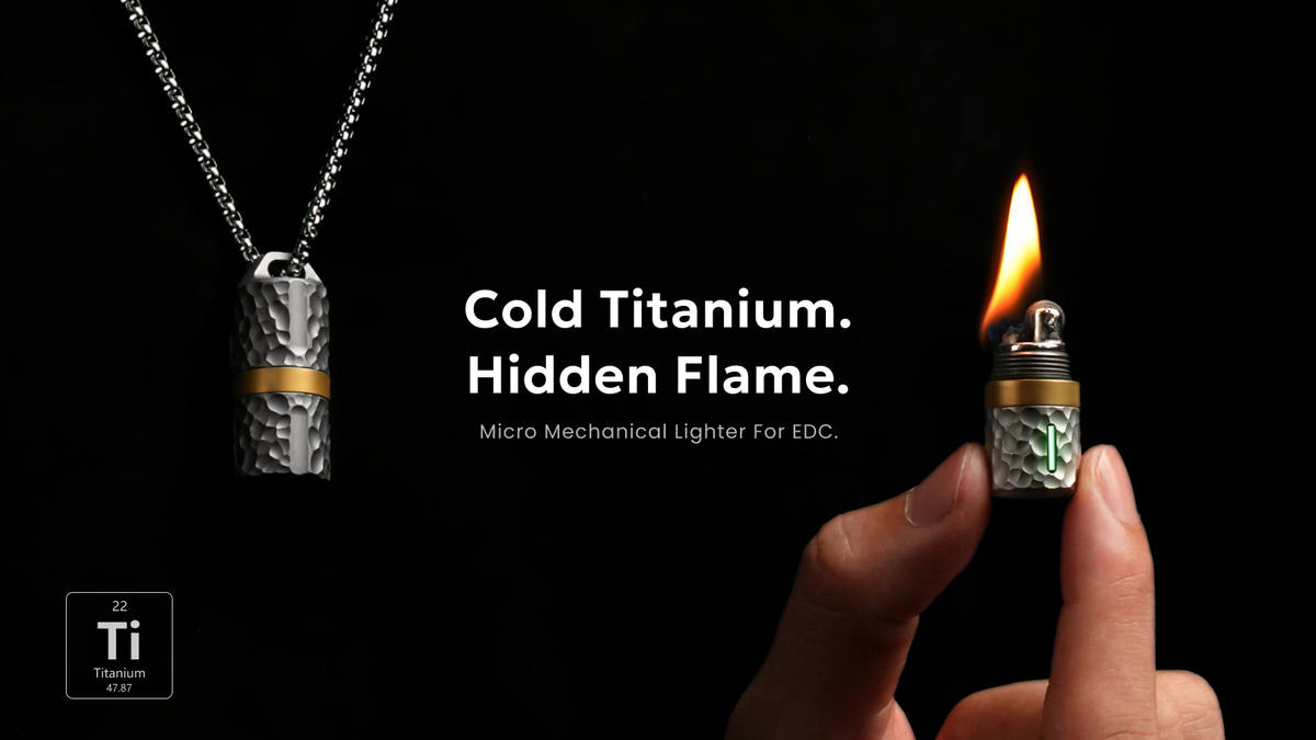 Pyra — Micro Titanium Mechanical Lighter for EDC