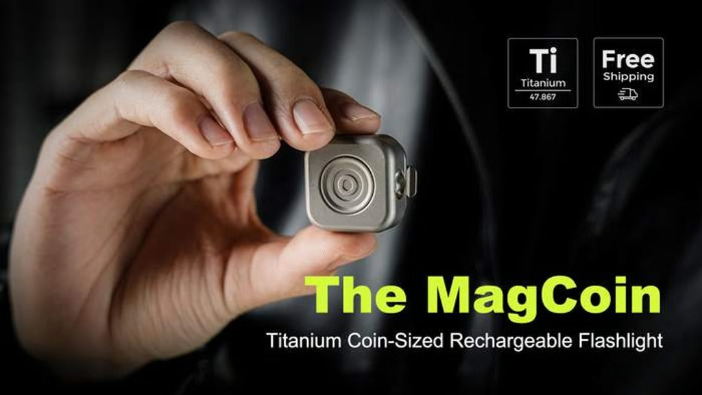 MagCoin: Titanium Magnetic Quick-Release Micro Flashlight