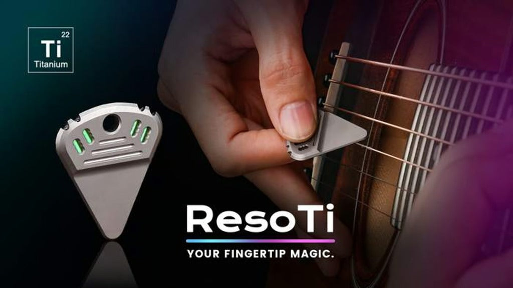 ResoTi | Titanium Guitar Pick with Sweat-Activated Grip