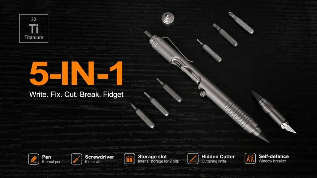 Bullet Ant 3.0: Titanium Tactical Bolt-Action Multi-Tool Pen