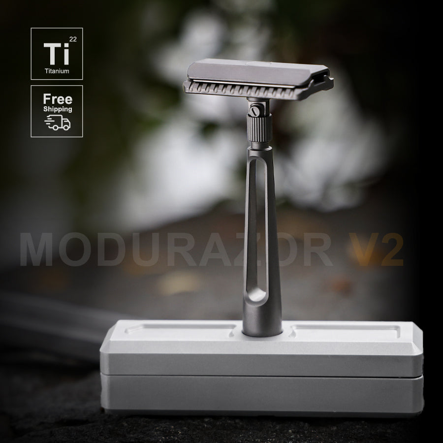ModuRazor V2 - Smaller, Lighter, Travel-Ready Titanium Razor