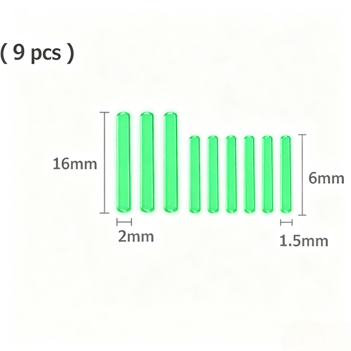 Luminous Vial Set(9 pcs) For TiSpinx II