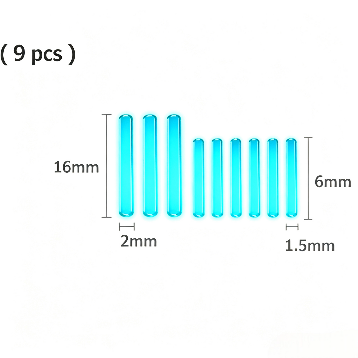 Luminous Vial Set(9 pcs) For TiSpinx II