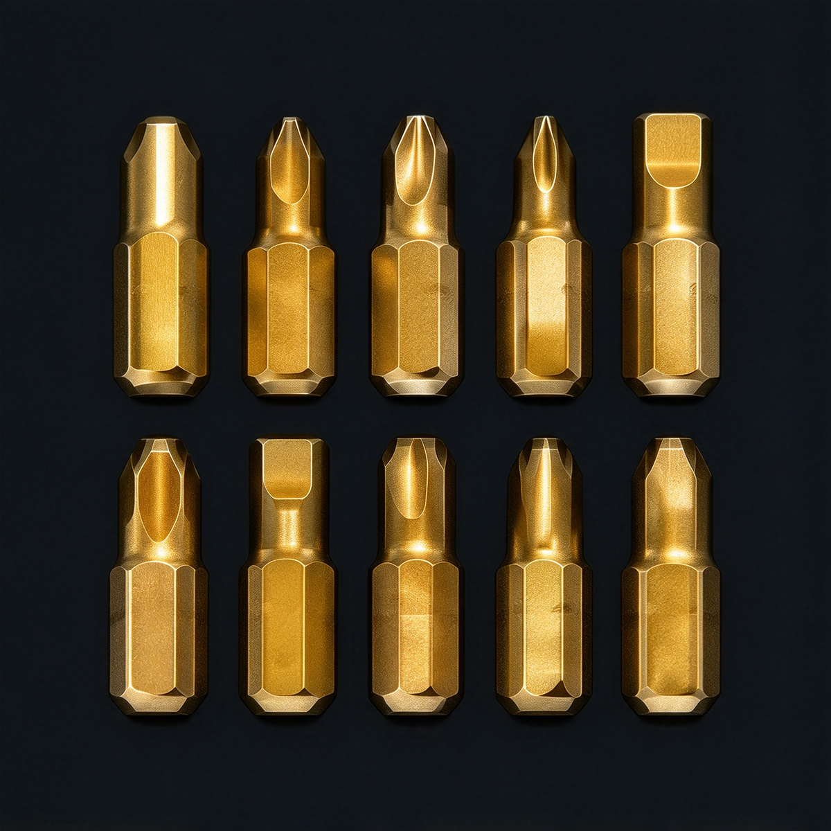 1/4in Titanium-plated Bit Set