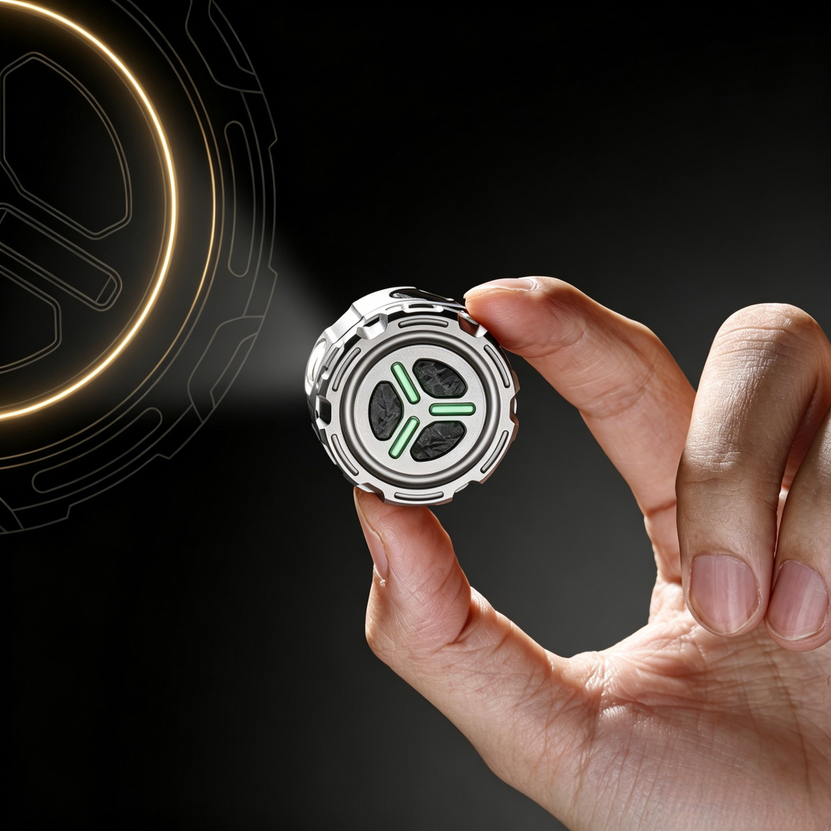 Mag-Dot: Magnetic Titanium Mini EDC Flashlight & Fidget Toy