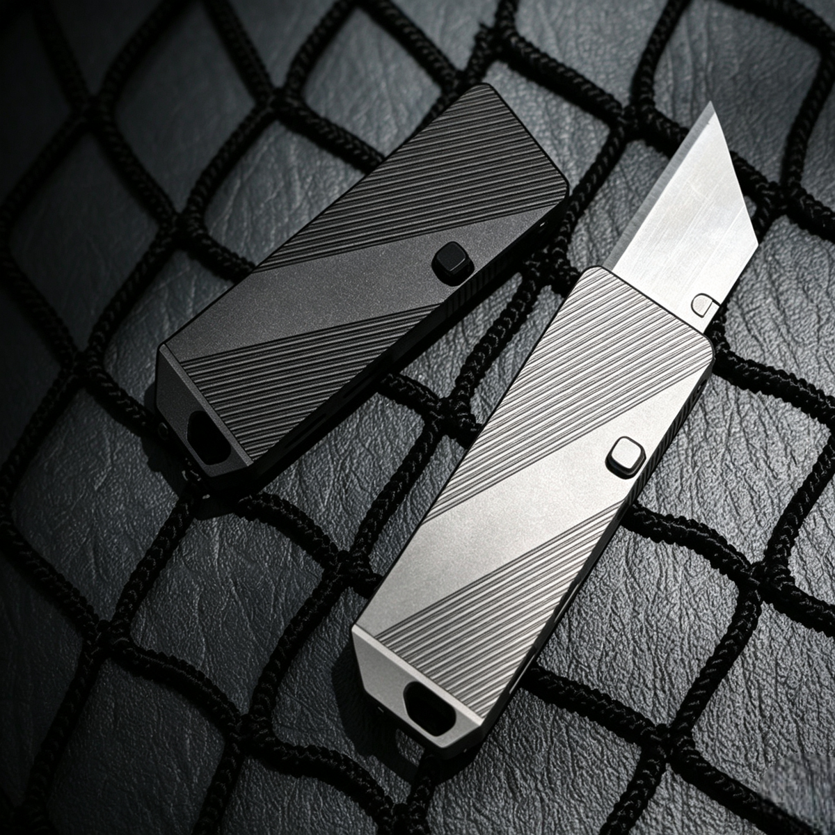 The Cubik - Titanium EDC Pocket Tool , Button-Flick Open