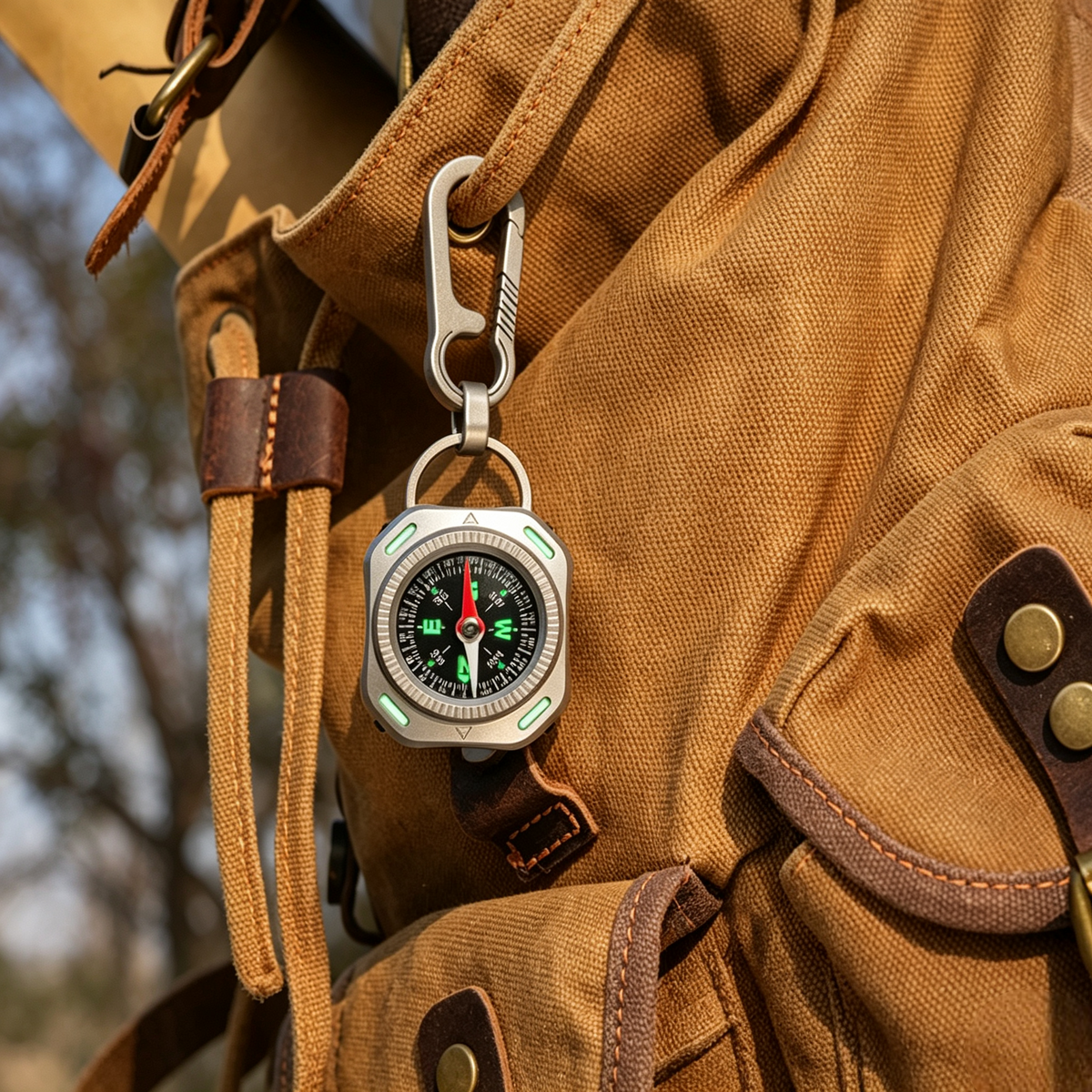 CompaX — A Titanium Compass with Multiple Carry Options