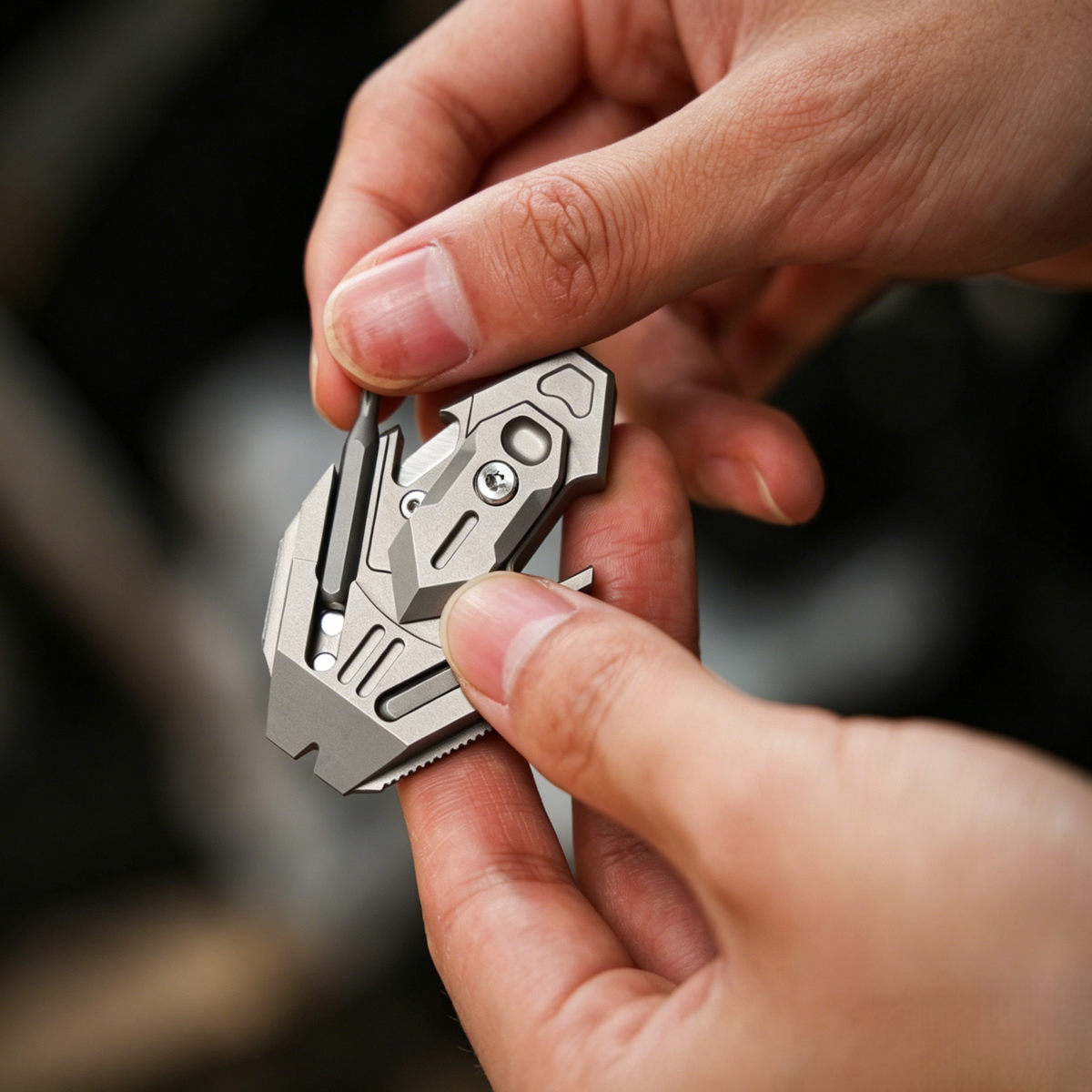 The Flounder 3.0 - Titanium EDC All-in-One Pendant