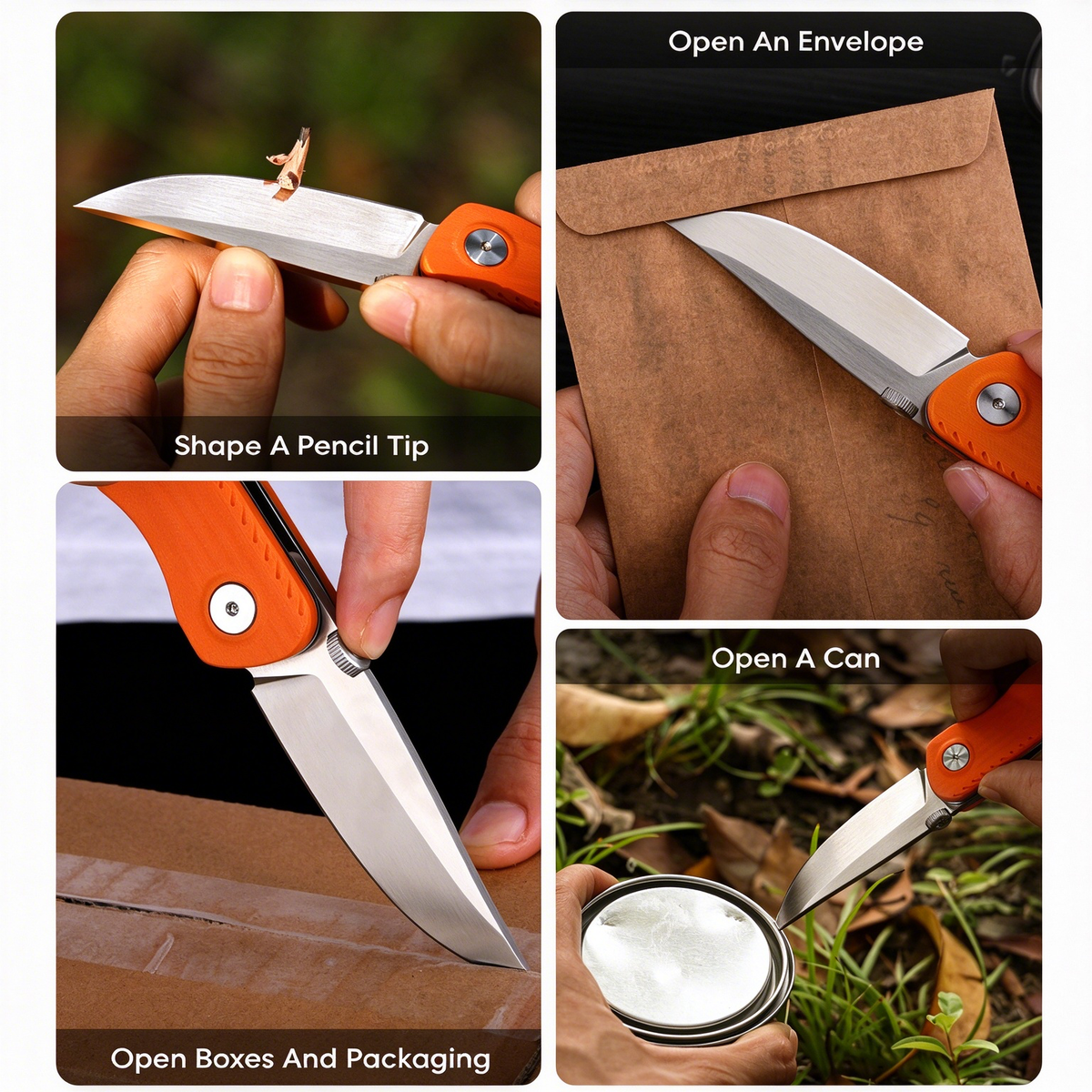 VIVID Compact VG10 Everyday Cutter — G10 Grip, Deep-Carry Clip