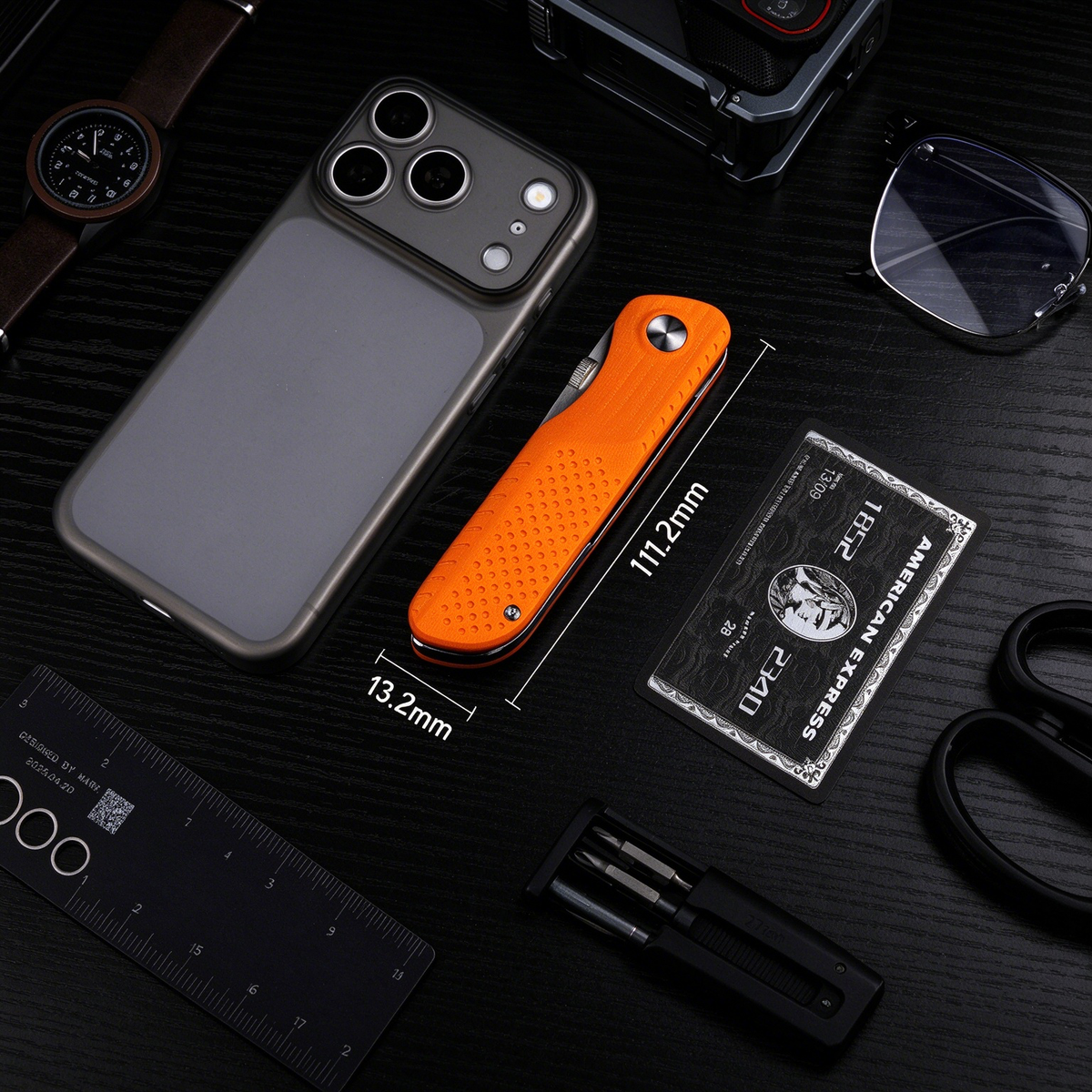 VIVID Compact VG10 Everyday Cutter — G10 Grip, Deep-Carry Clip