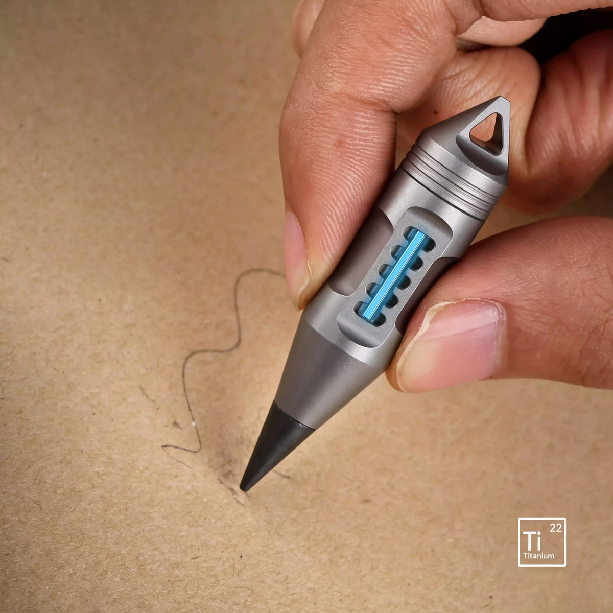 Wolf Fang 2.0- Titanium Keychain Lantern & Pen & Screwdriver