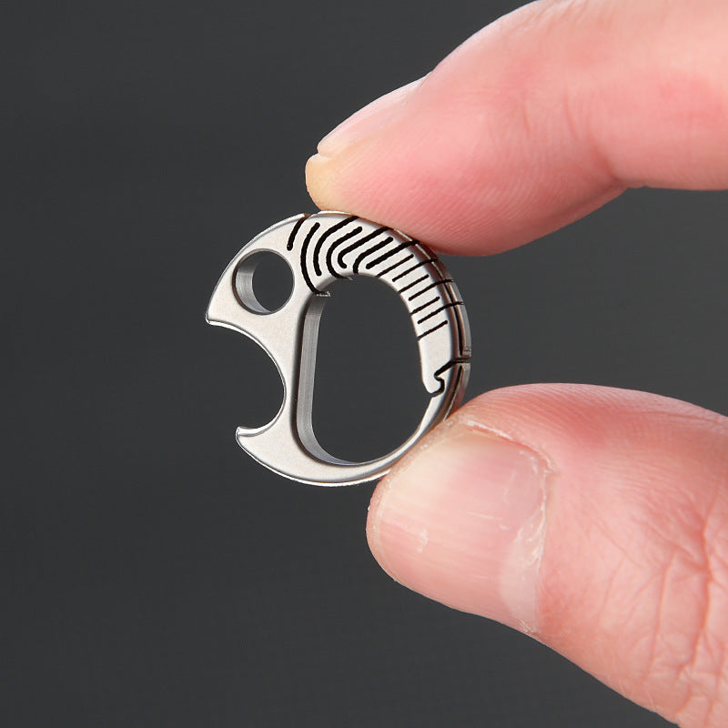 Mini Titanium Quick-Release Key Clip