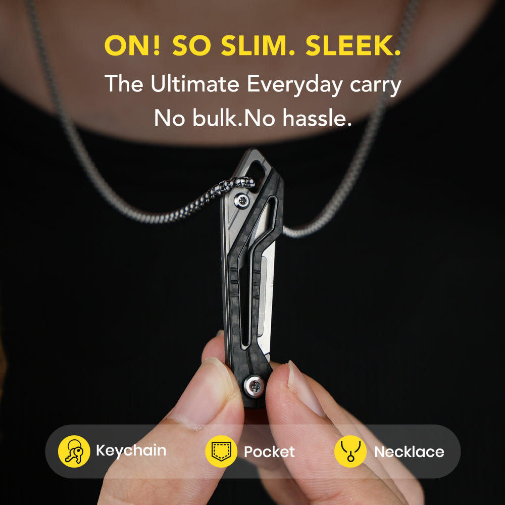 KeyKnife: Mini Titanium & Carbon Fiber EDC Scalpel