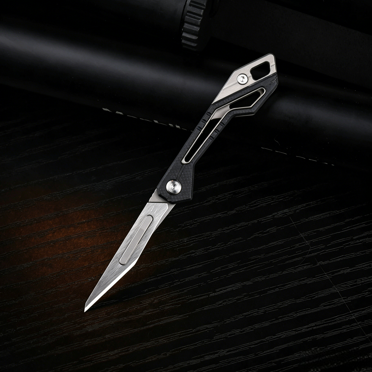 KeyKnife: Mini Titanium & Carbon Fiber EDC Scalpel