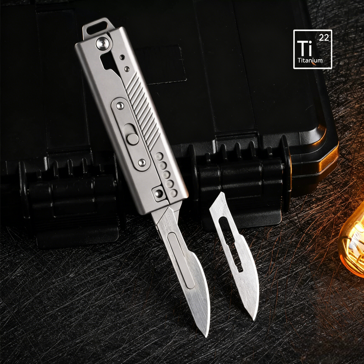 TiRoto – Titanium EDC Utility Knife with a Snap-Flick Action