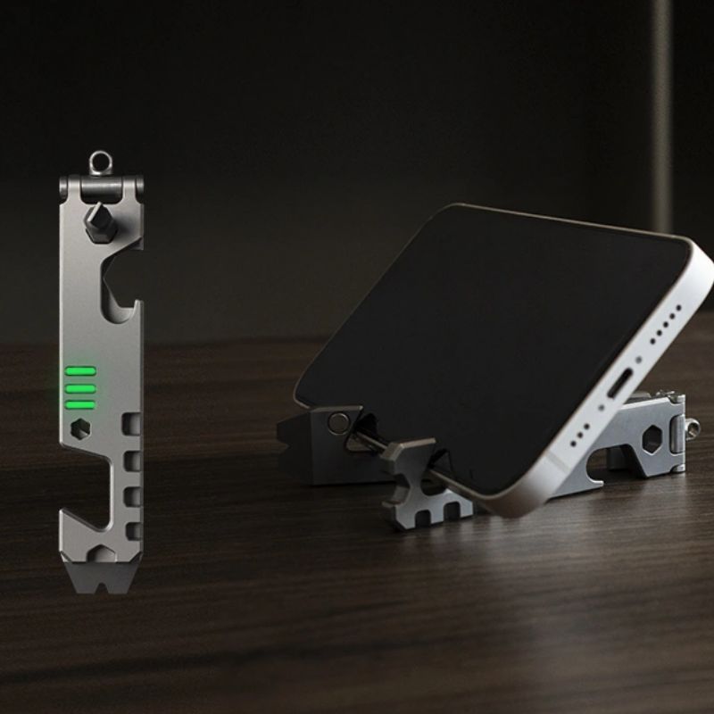 AceStand|All-in-1 Titanium Foldable EDC Phone Stand