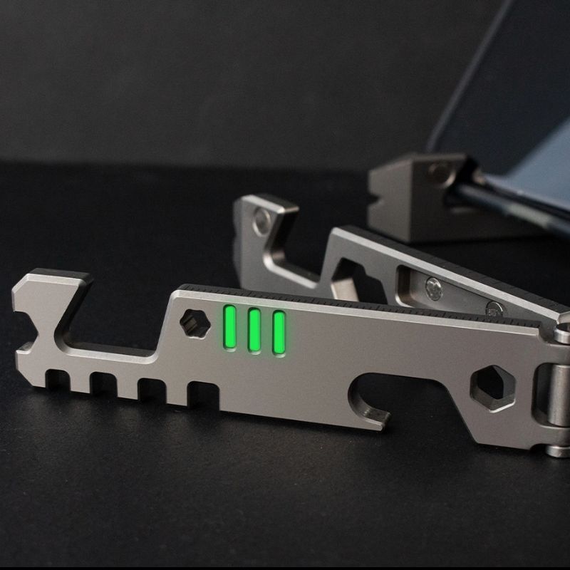 AceStand|All-in-1 Titanium Foldable EDC Phone Stand