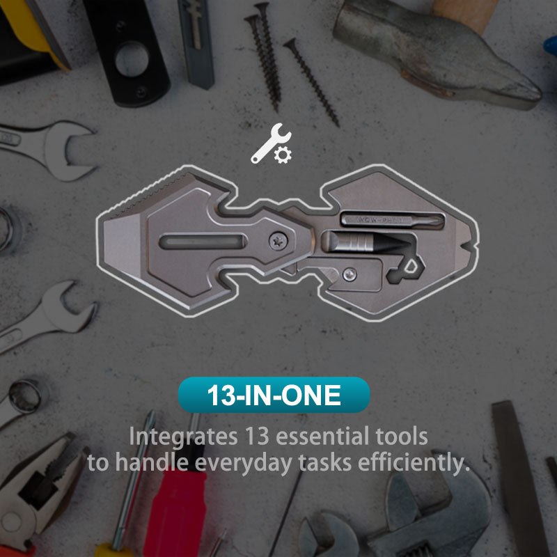 The Flounder 2.0 | 13-in-1 Titanium EDC Multitool Pendant