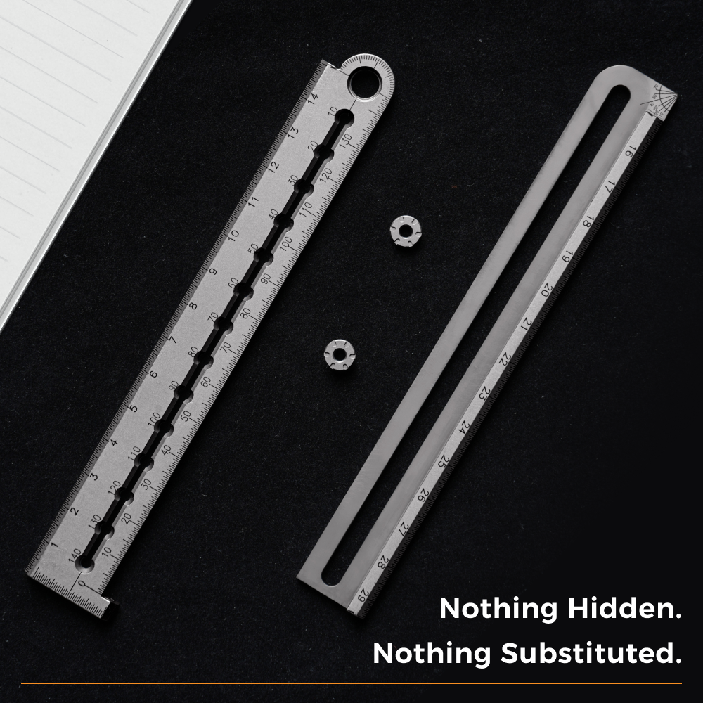 UnioArc: A 7-in-1 Titanium Folding Ruler That Works With You