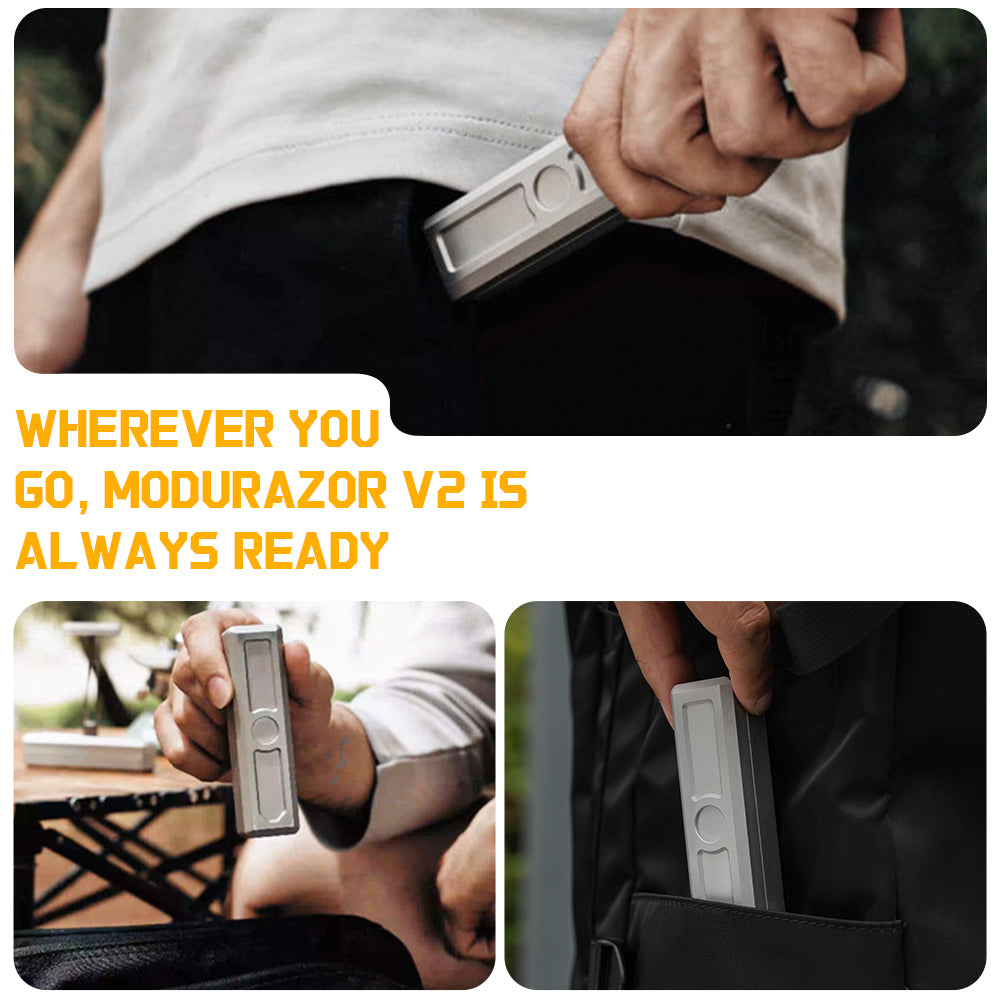 ModuRazor V2 - Smaller, Lighter, Travel-Ready Titanium Razor