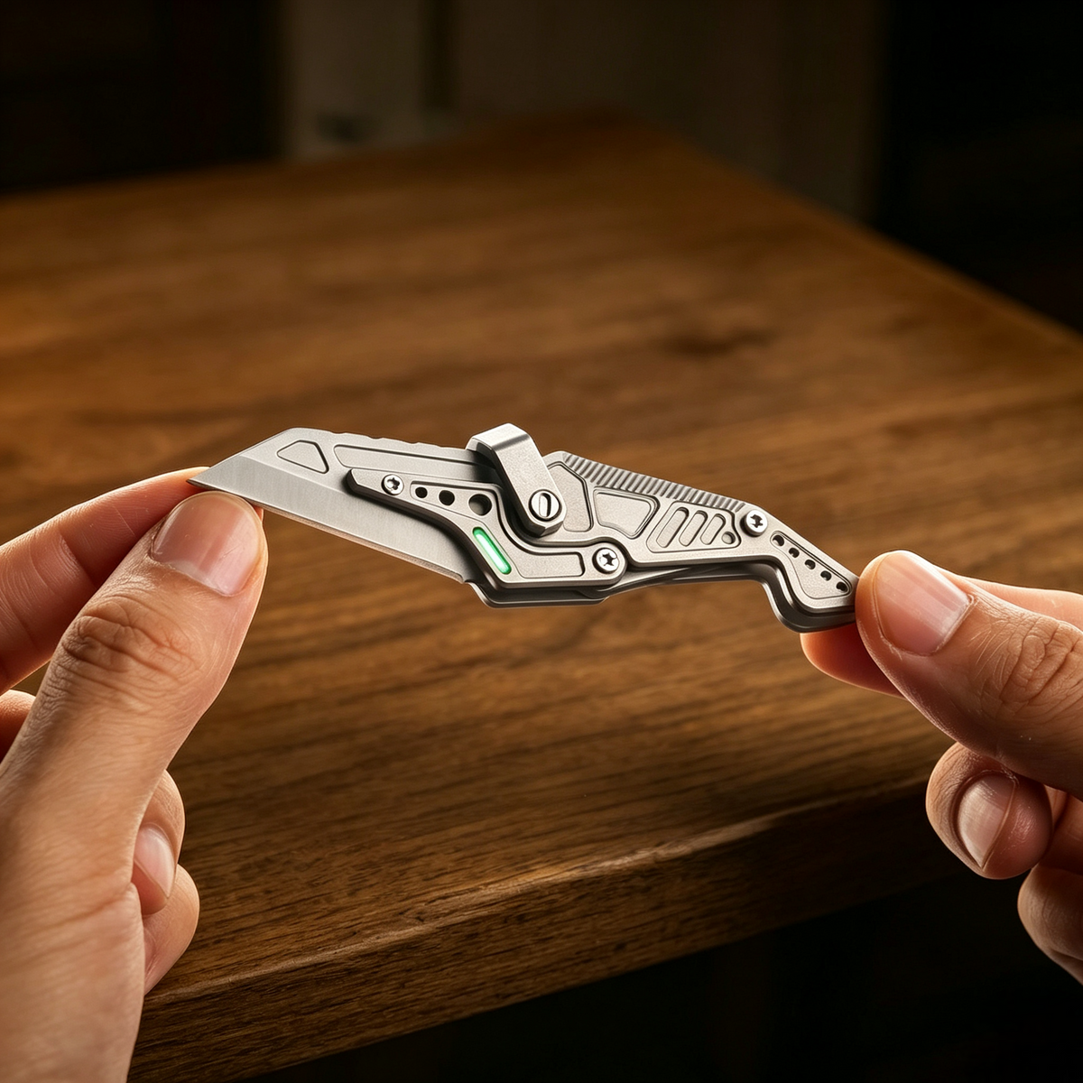LINKFIN: A Compact Sliding-Link Knife for Everyday Use