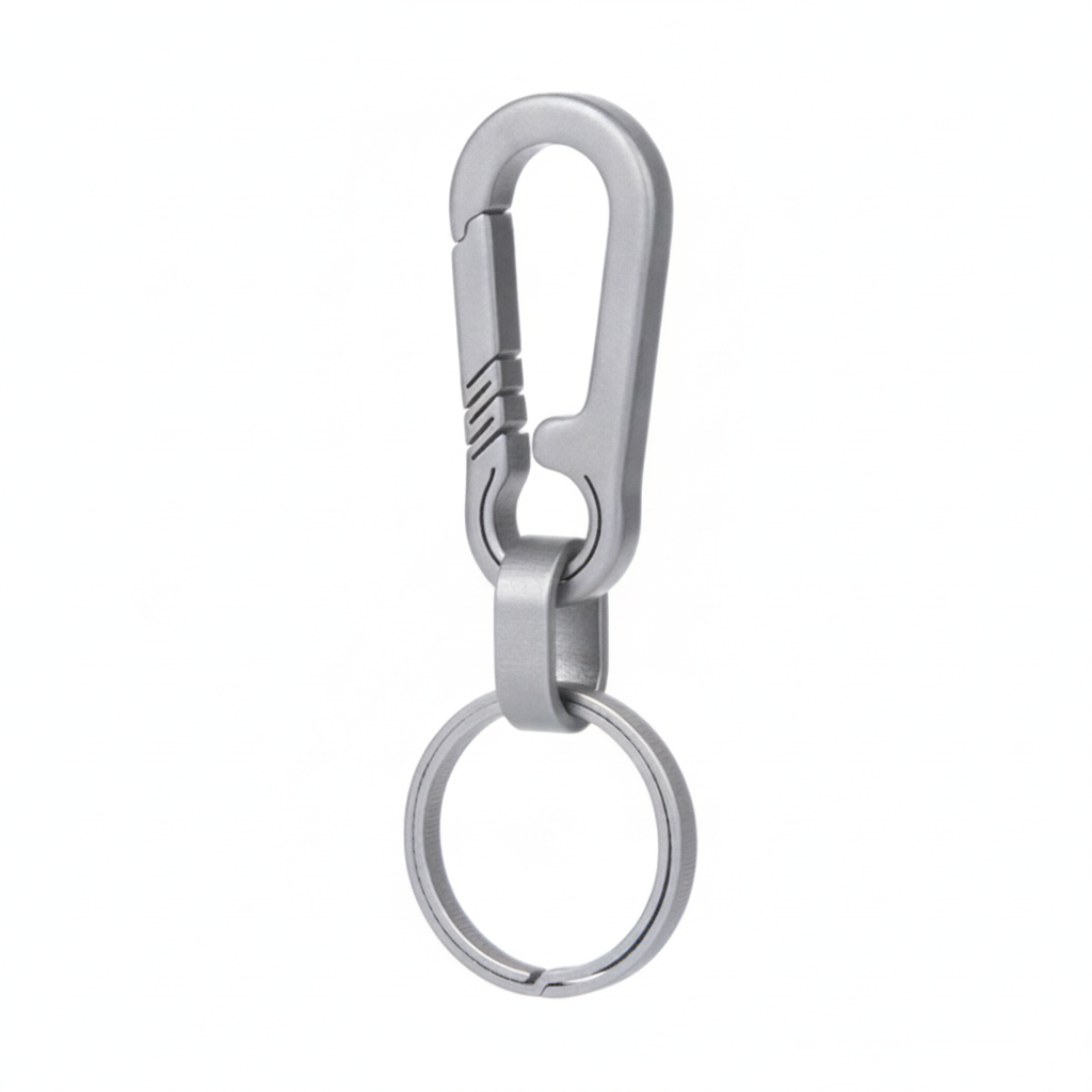 Titanium quick-release keychain