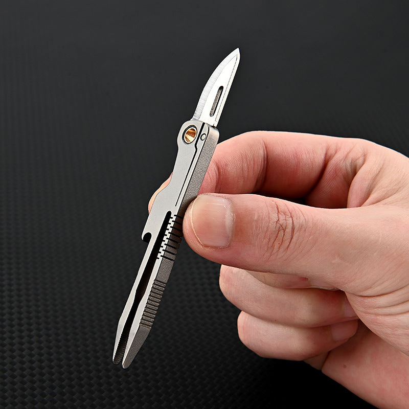 Titanium Pocket Knife Tweezers