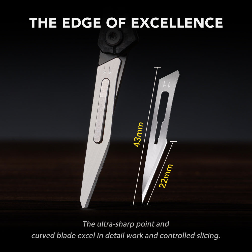 KeyKnife: Mini Titanium & Carbon Fiber EDC Scalpel