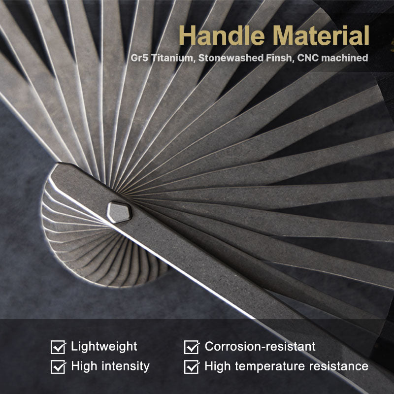 The Galaxy: Titanium EDC Kung Fu Folding Fan/ Emergency Tool