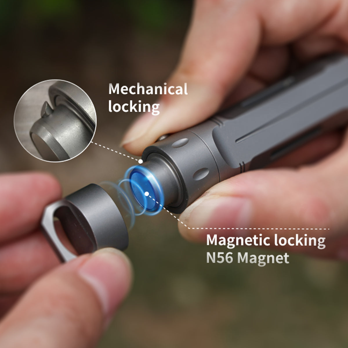 Vaultik: Magnetic Quick-Release Titanium EDC Capsule