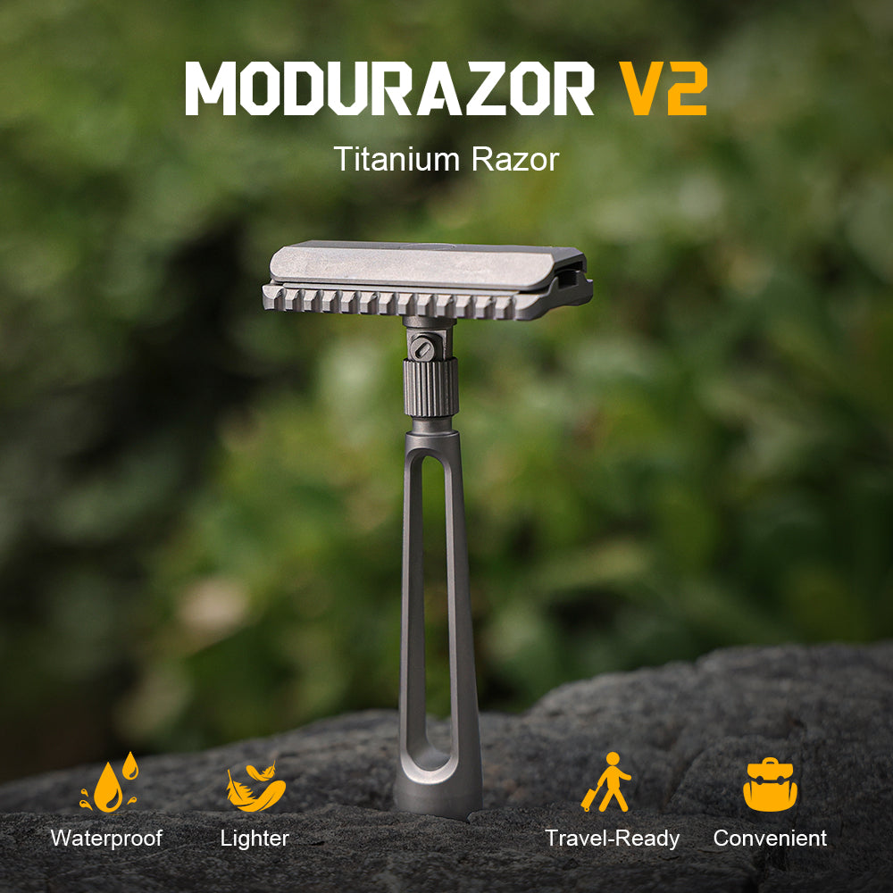 ModuRazor V2 - Smaller, Lighter, Travel-Ready Titanium Razor