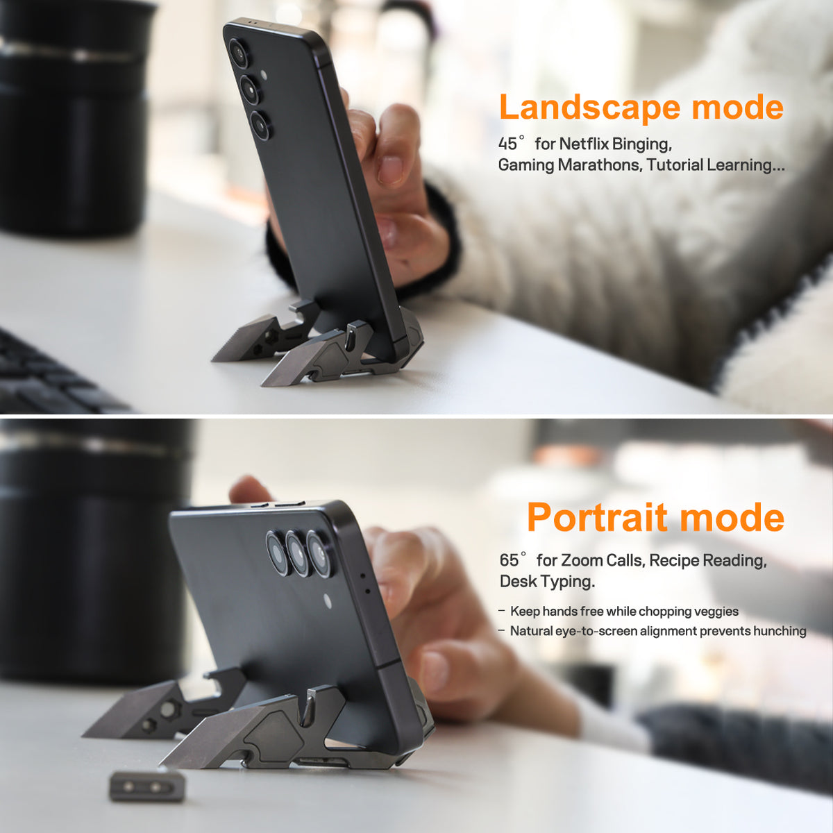 V-Stand - Titanium Multi-Tool Phone Stand for EDC