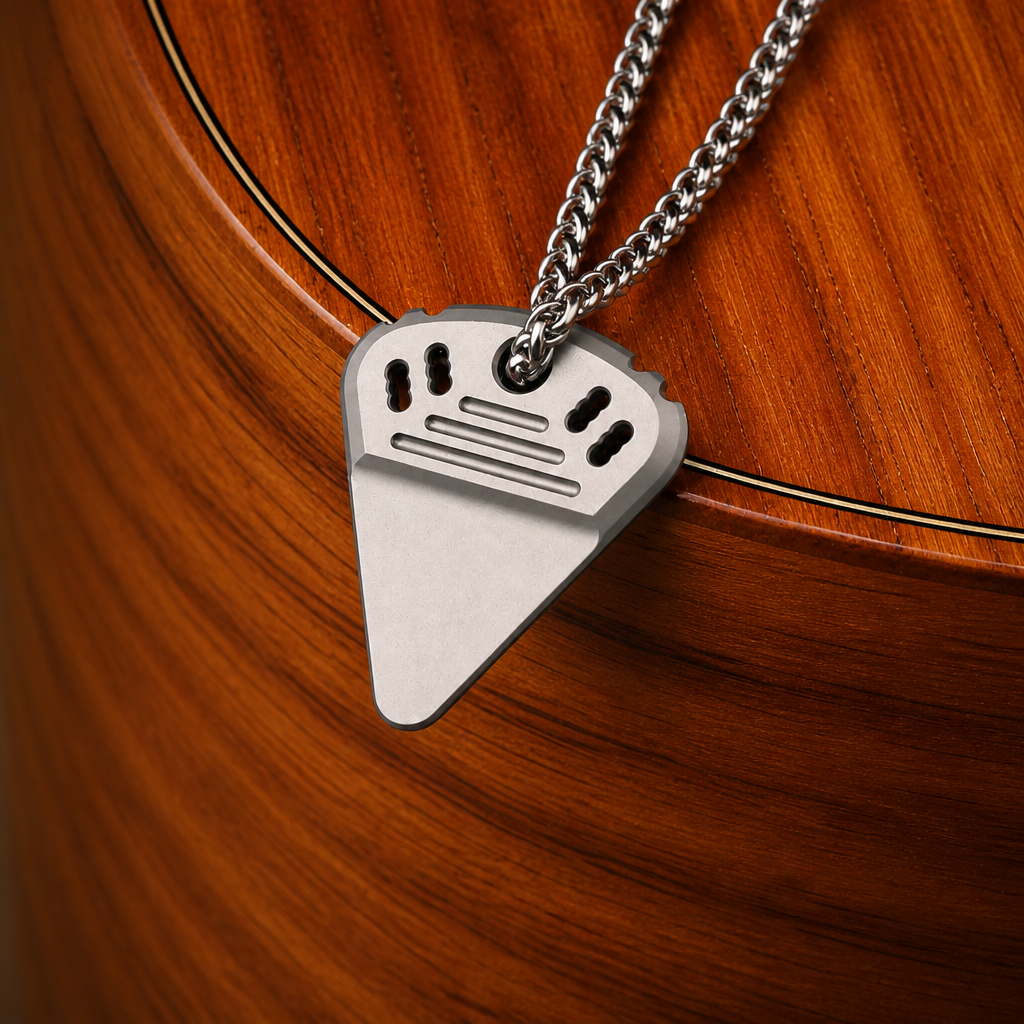 ResoTi | Titanium Guitar Pick with Sweat-Activated Grip