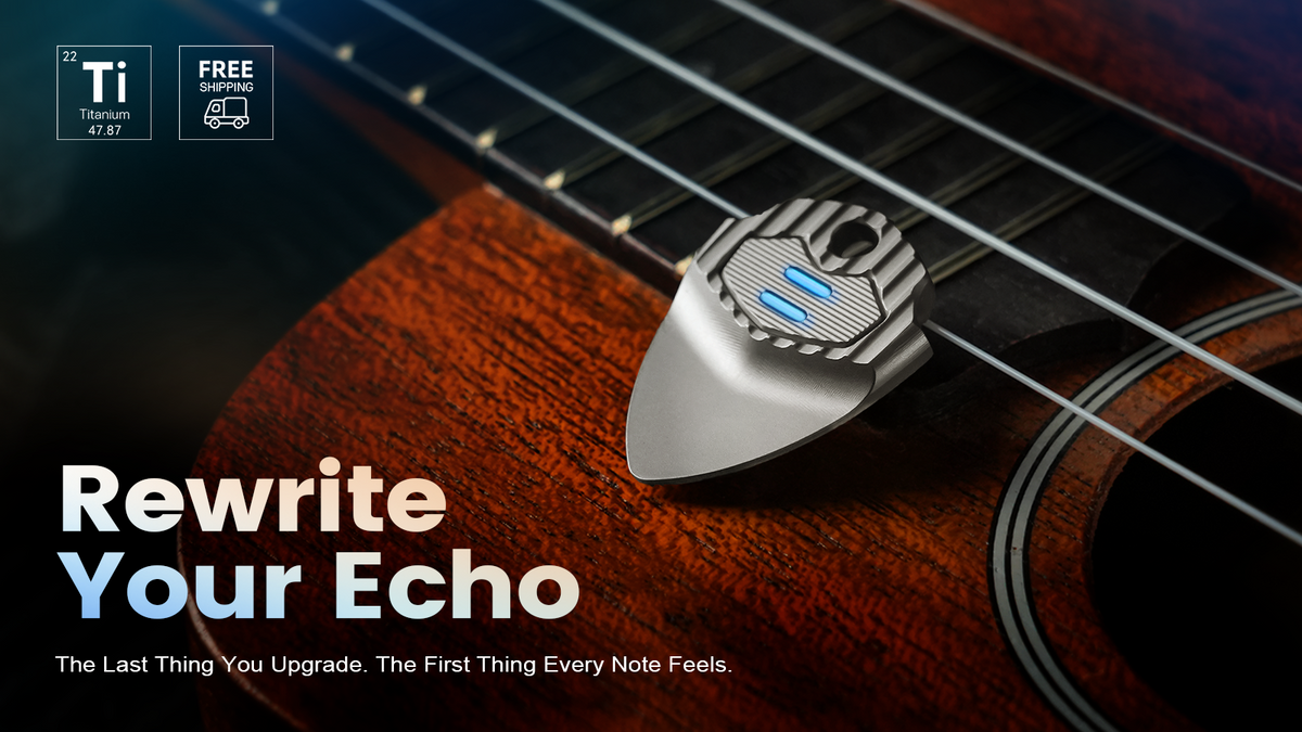 EchoTi: A Titanium Guitar Pick Designed for the Way You Play
