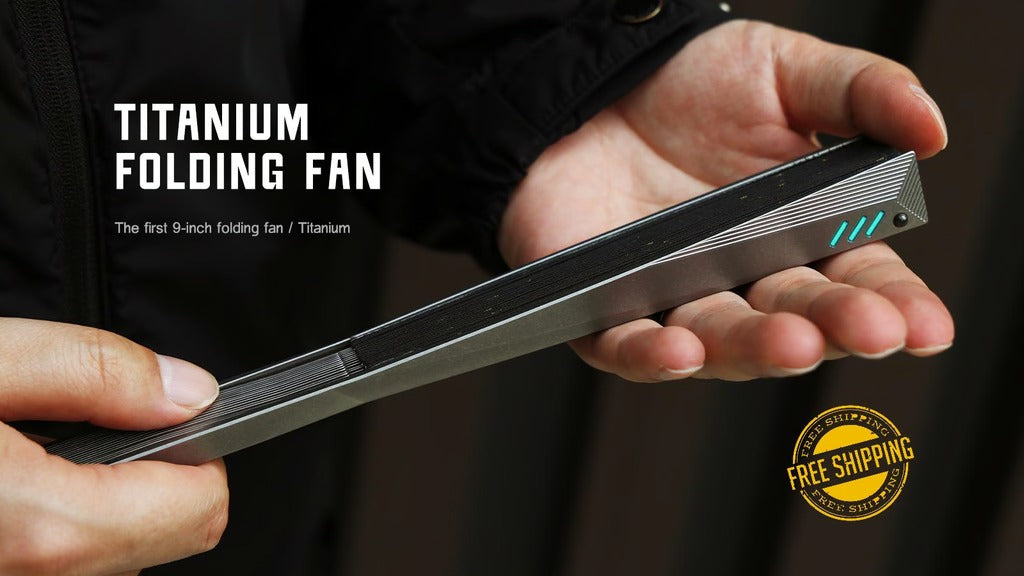 The Galaxy: Titanium EDC Kung Fu Folding Fan/ Emergency Tool