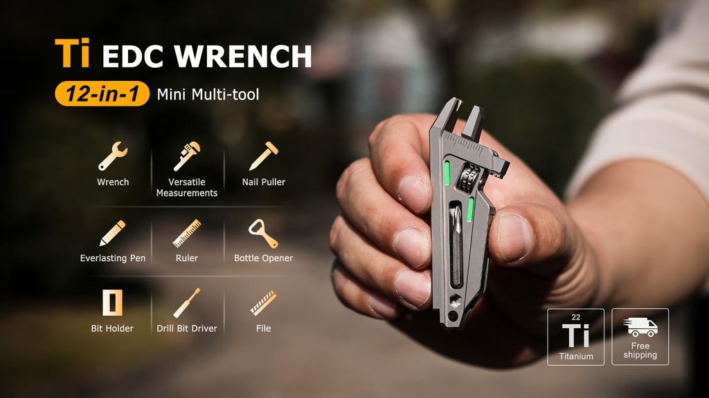 VexTi12: All-in-1 EDC Titanium Mini Wrench