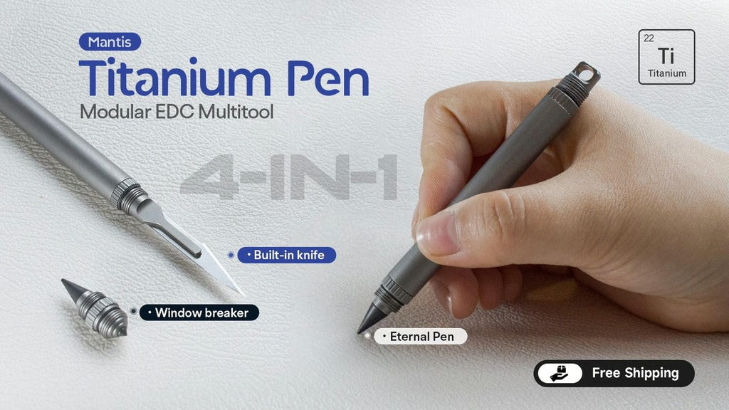 The Mantis Pen｜Titanium 4-in-1 Multi-functional EDC Tool Pen