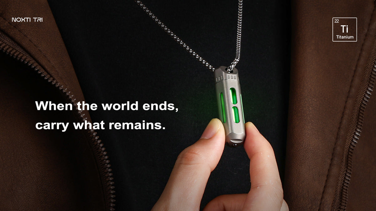 NoxTi TRI: Heirloom Triple-Core Tritium EDC Keychain Pendant