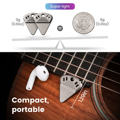 ResoTi | Titanium Guitar Pick with Sweat-Activated Grip
