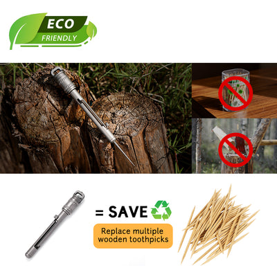 AcePick Pro: Titanium Quick-Release Multitool Toothpick