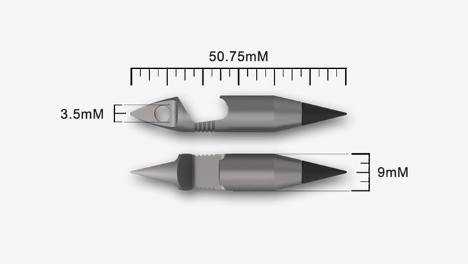 The Wolf Fang -- Titanium EDC Keychain Multitool