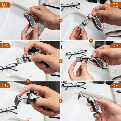 titanium folding travel razor