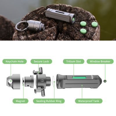 Vaultik: Magnetic Quick-Release Titanium EDC Capsule