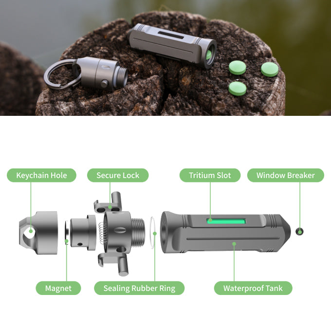 Vaultik: Magnetic Quick-Release Titanium EDC Capsule