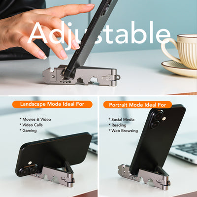 AceStand 2.0: The Magnetic All-in-1 Titanium EDC Phone Stand