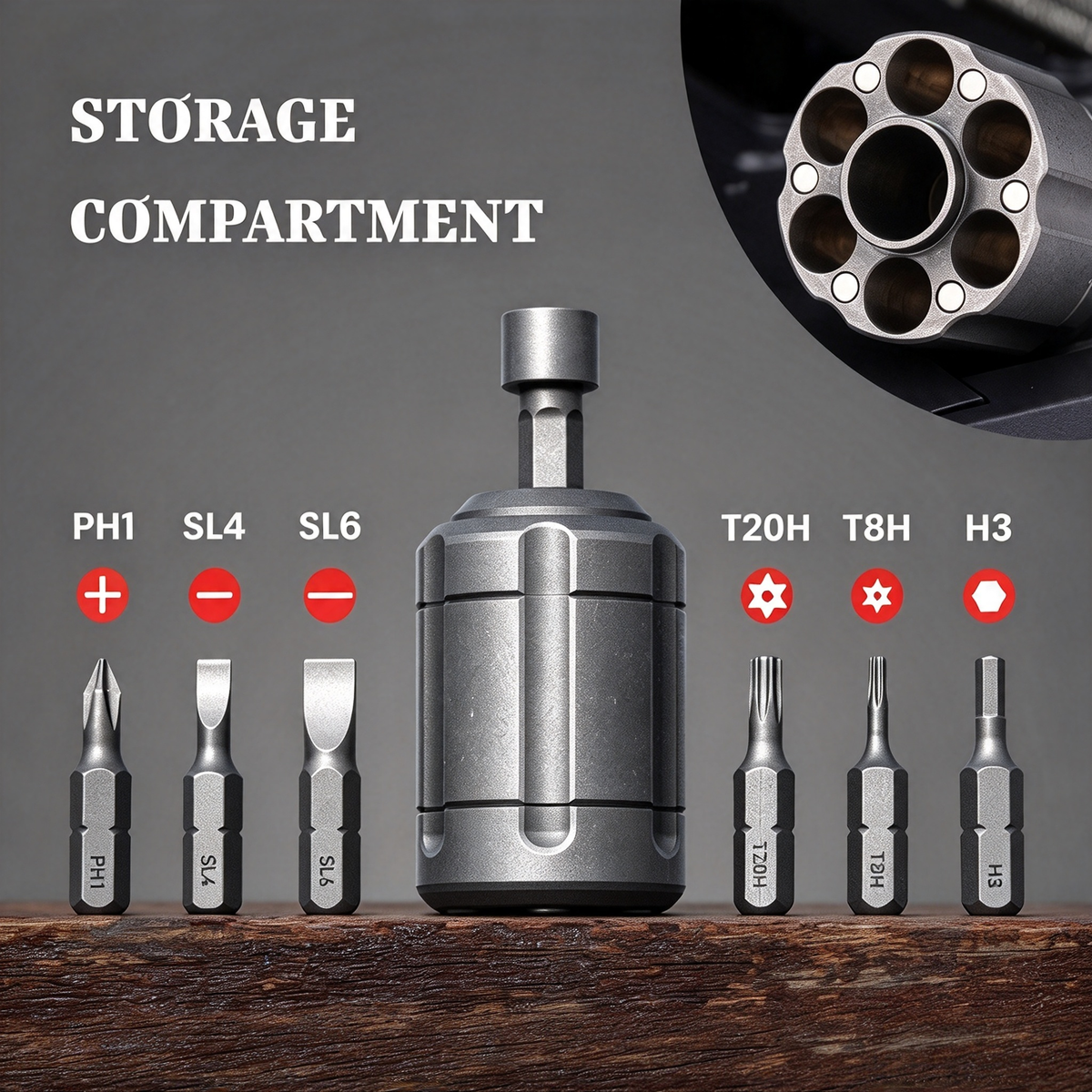 The Revolver S – Compact Titanium Ratchet Screwdriver