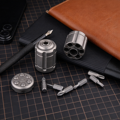 The Revolver S – Compact Titanium Ratchet Screwdriver