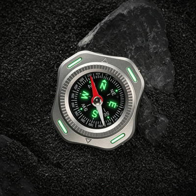 CompaX — A Titanium Compass with Multiple Carry Options
