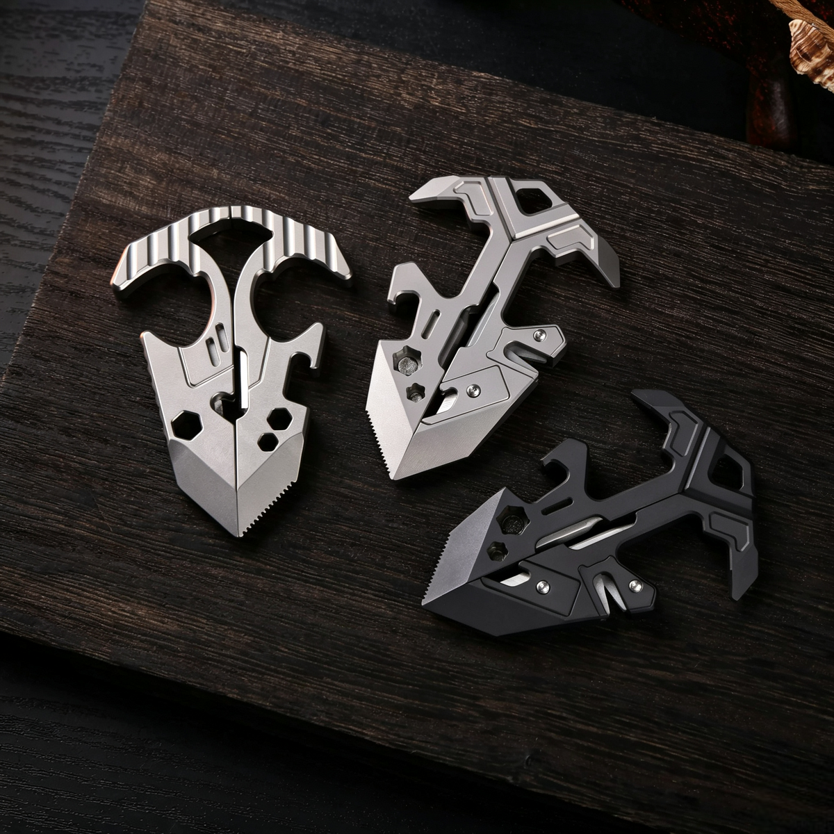 V-Stand - Titanium Multi-Tool Phone Stand for EDC