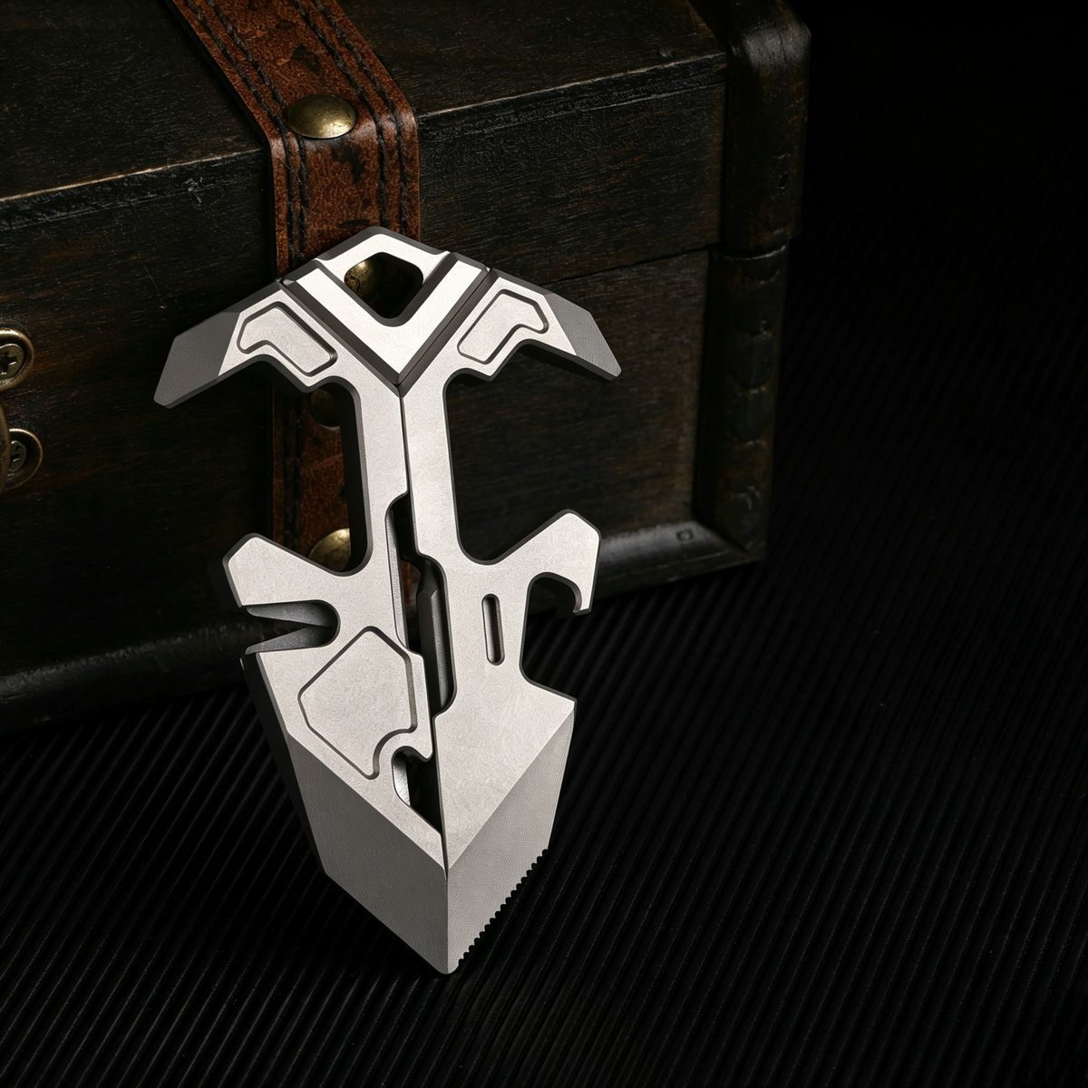 V-Stand - Titanium Multi-Tool Phone Stand for EDC